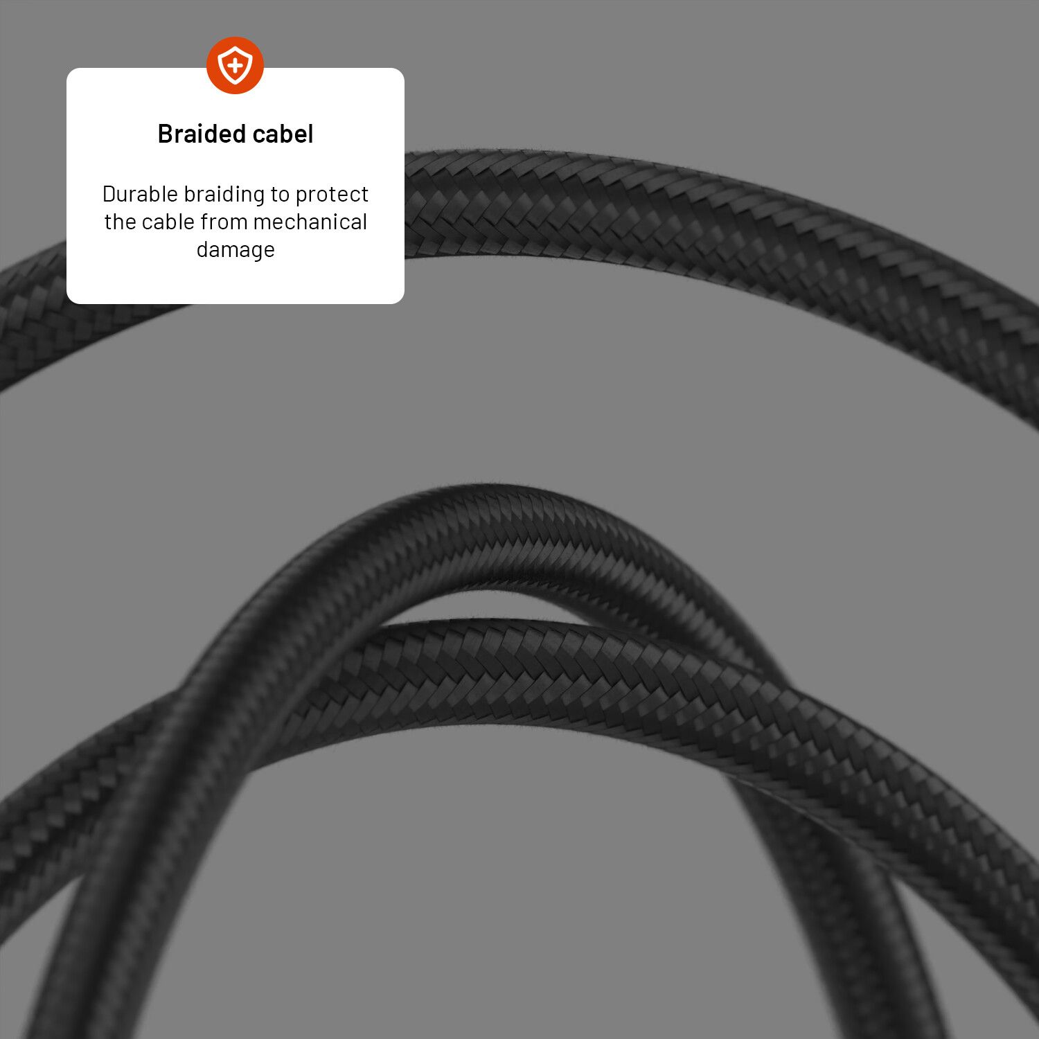 FIXED LED Laddningsdisplay USB-C/C 100W kabel 1.2m Svart