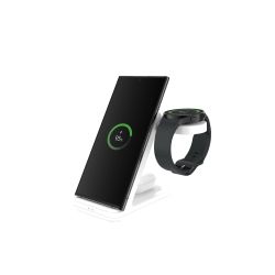 FIXED 3in1 Trådlös Laddstation för Samsung Vit