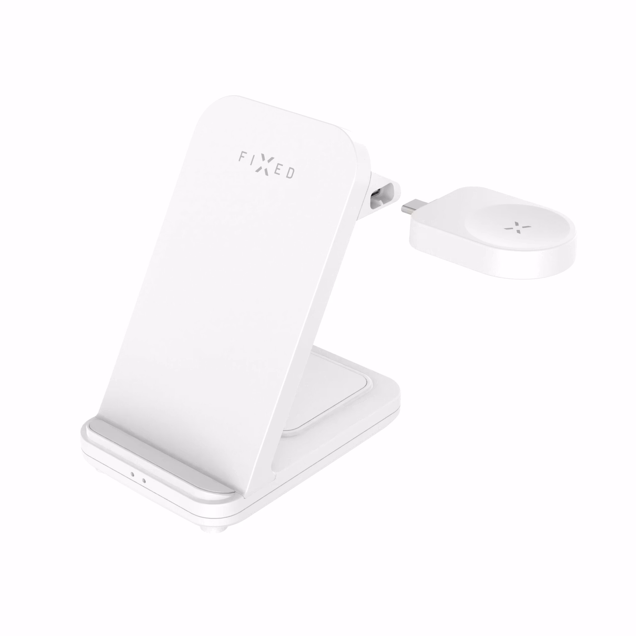 FIXED 3in1 Trådlös Laddstation för Samsung Vit