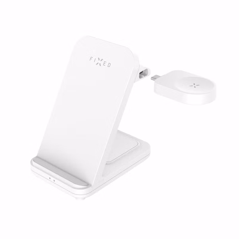 FIXED 3in1 Trådlös Laddstation för Samsung Vit