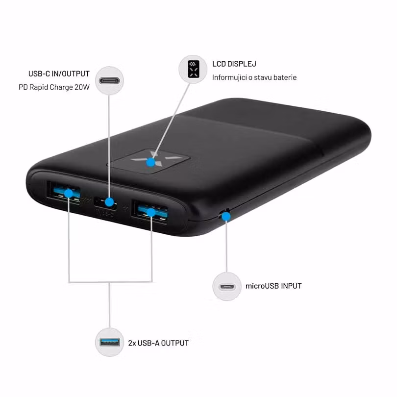 FIXED Zen USB-C PD 20W Power Bank 10.000 mAh Svart