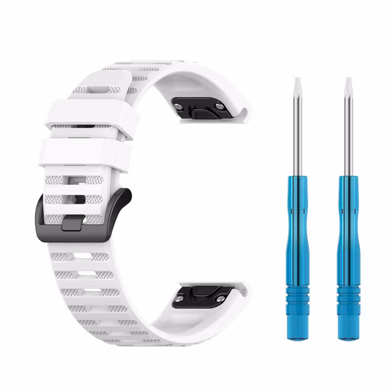FIXED Silikonrem för Garmin QuickFit 22 mm Vit