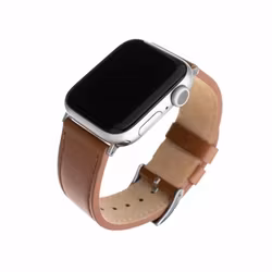 FIXED Äkta läderrem för Apple Watch 42/44/45/49mm Brun