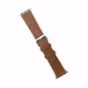 FIXED Äkta läderrem för Apple Watch 42/44/45/49mm Brun