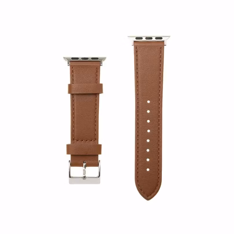 FIXED Äkta läderrem för Apple Watch 42/44/45/49mm Brun
