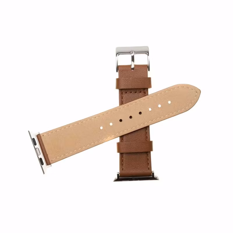FIXED Äkta läderrem för Apple Watch 42/44/45/49mm Brun
