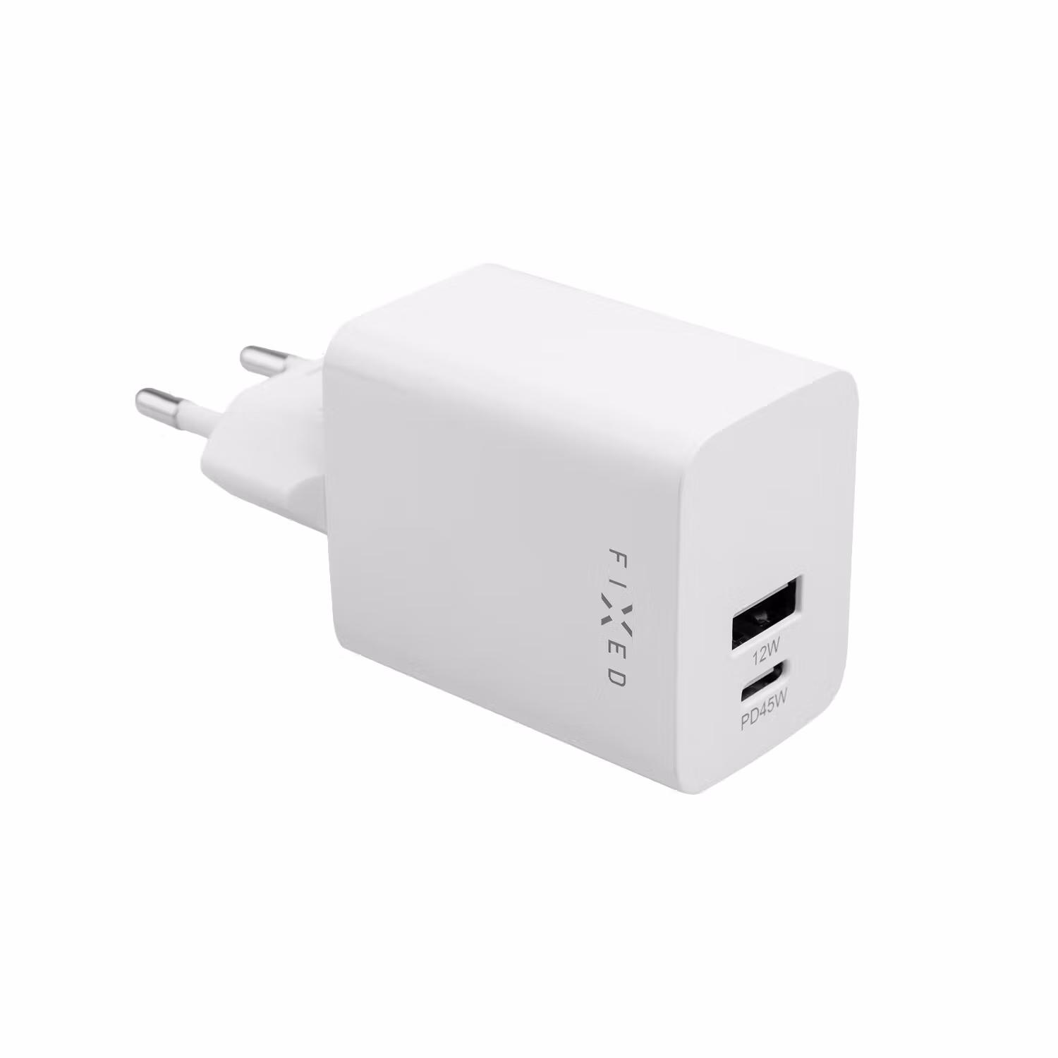 FIXED Super Snabb Mini Hemladdare 45W USB-C PD+USB-A Vit