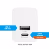FIXED Super Snabb Mini Hemladdare 45W USB-C PD+USB-A Vit