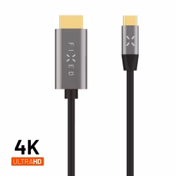FIXED USB-C / HDMI 4K/60 Hz USB 3.1 Gen2 kabel 2m Svart