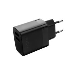 FIXED Hemladdare 2xUSB-A 17W Black