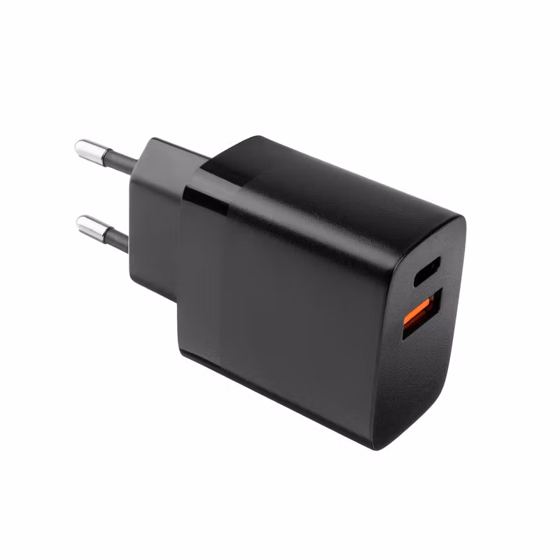 FIXED Hemladdare 2xUSB-A 17W Black