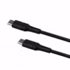 FIXED LIQUID silikonkabel 60W USB-C/C 1.2m Svart