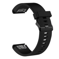 FIXED Silikonrem för Garmin QuickFit 20 mm Svart