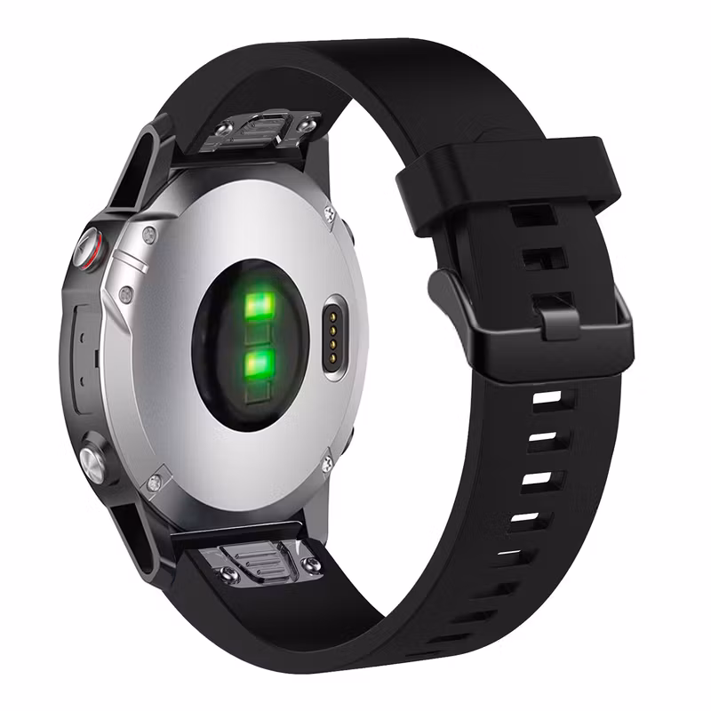 FIXED Silikonrem för Garmin QuickFit 20 mm Svart
