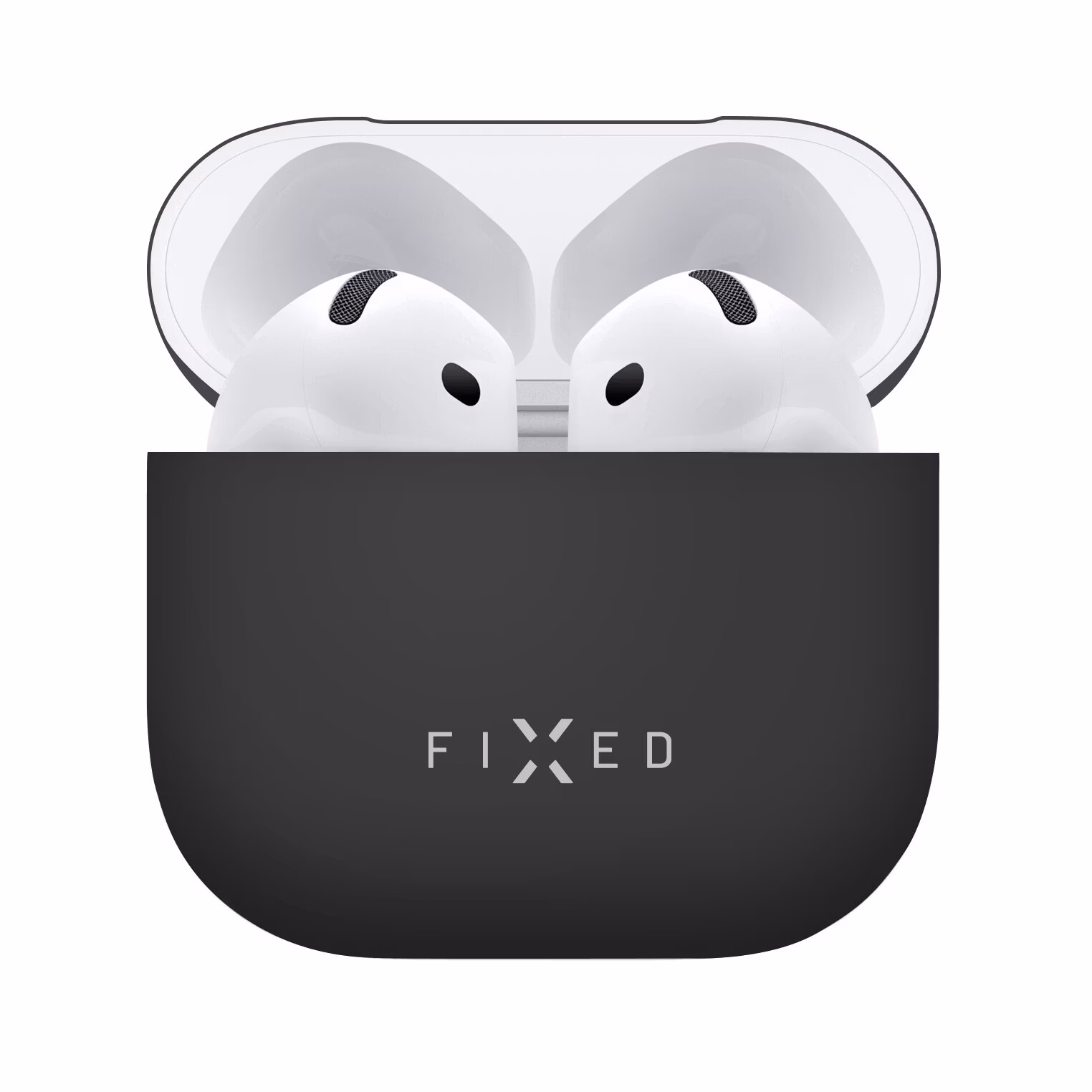 FIXED Silky Silikonofdral för Apple AirPods 4/4 ANC Svart