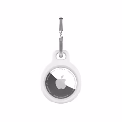 FIXED Silky Apple AirTag Nyckelring Fodral vit