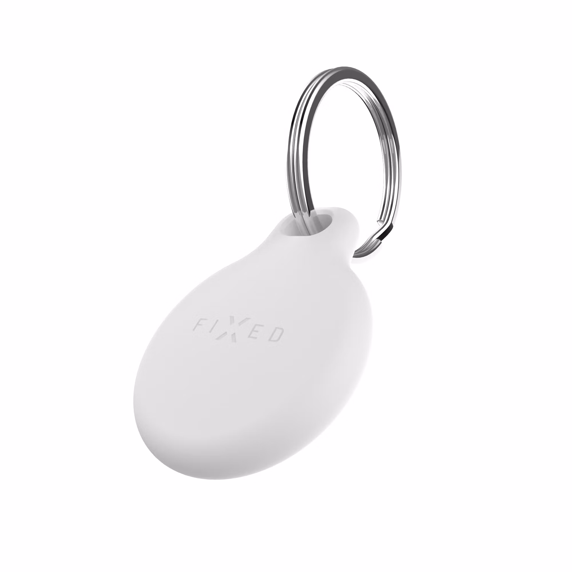 FIXED Silky Apple AirTag Nyckelring Fodral vit