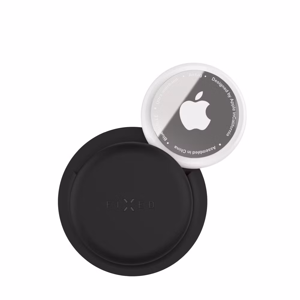 FIXED Silikondekal fodral för Apple AirTag Svart