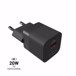 FIXED Snabb Mini Hemladdare 20W USB-C PD/USB-A Svart