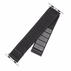 FIXED Nylonrem för Apple Watch 42/44/45mm Mörkgrå