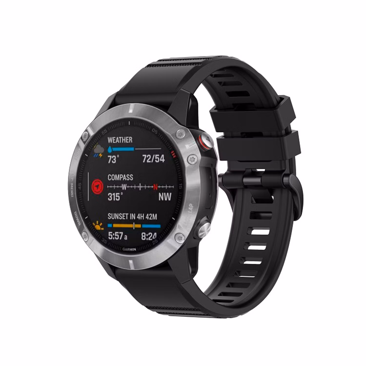 FIXED Silikonrem för Garmin QuickFit 22 mm Svart