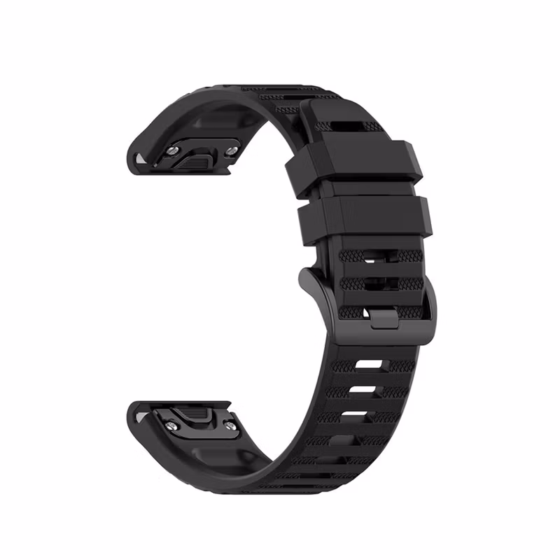 FIXED Silikonrem för Garmin QuickFit 22 mm Svart