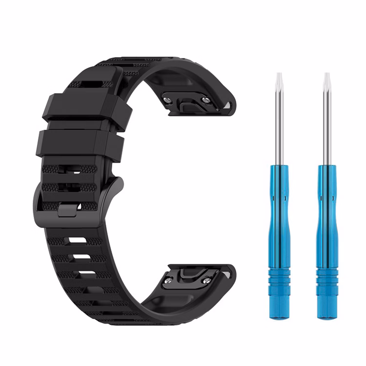 FIXED Silikonrem för Garmin QuickFit 22 mm Svart
