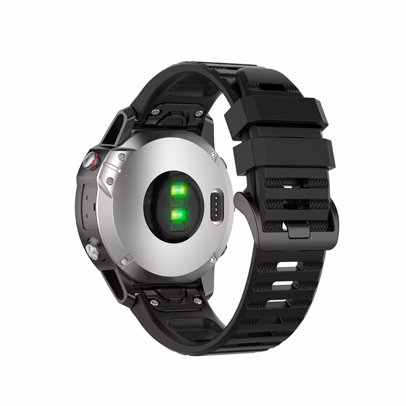 FIXED Silikonrem för Garmin QuickFit 22 mm Svart
