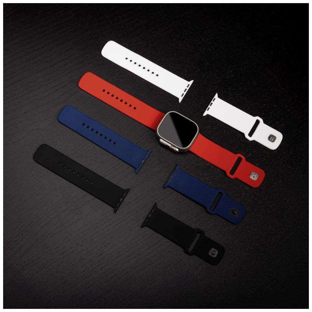 FIXED Silikonrem SET för Apple Watch Ultra-2/49mm Röd