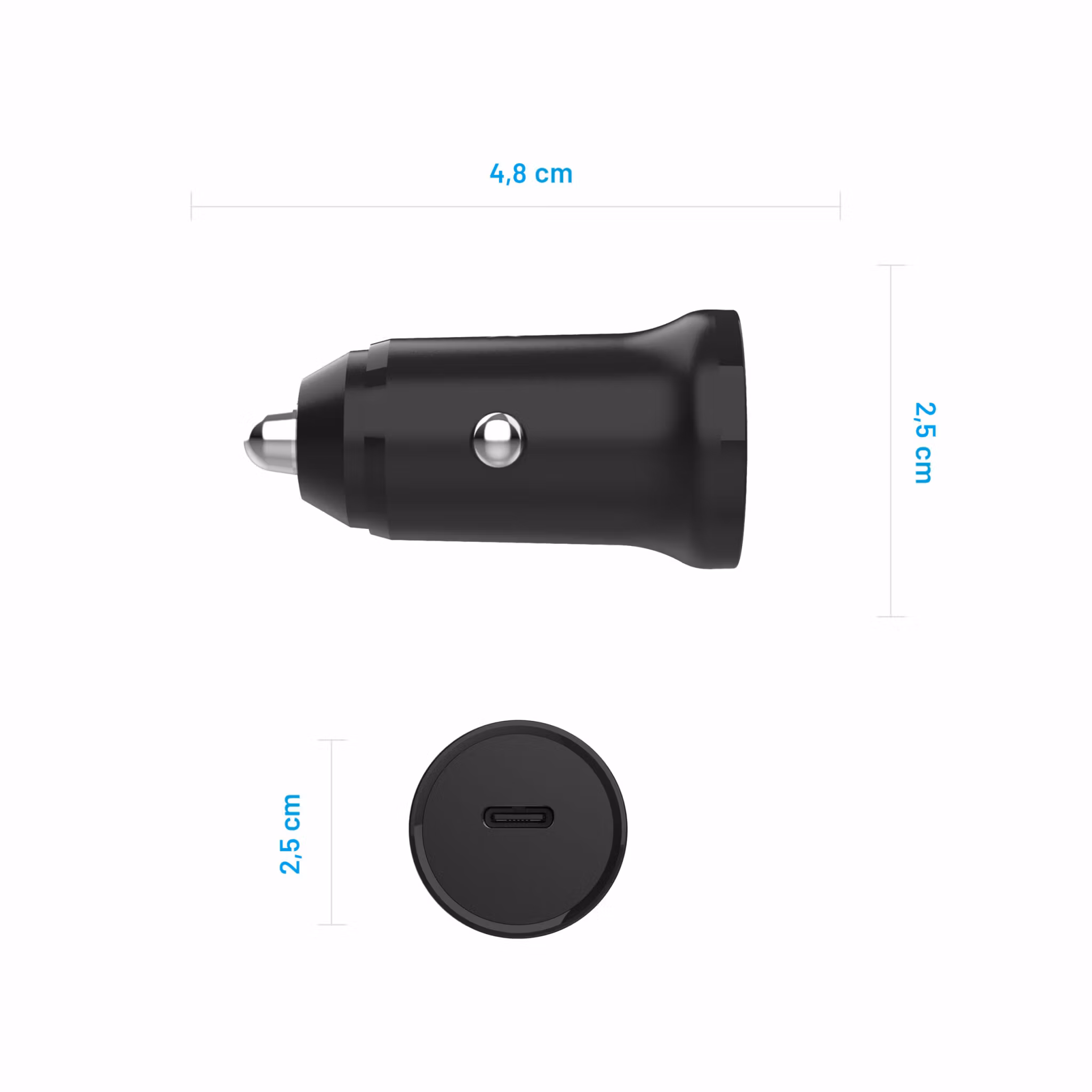 FIXED Super Snabb Billaddare USB-C 30W PD Svart