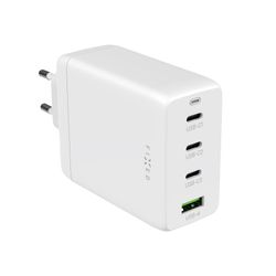 FIXED Supersnabb GaN Hemladdare 100W 3xUSB-C+USB-A Vit