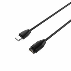 FIXED USB-C Laddningskabel för Garmin Smartwatch Svart