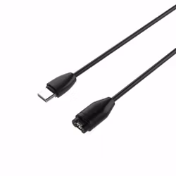 FIXED USB-C Laddningskabel för Garmin Smartwatch Svart