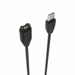 FIXED USB-C Laddningskabel för Garmin Smartwatch Svart