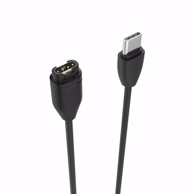 FIXED USB-C Laddningskabel för Garmin Smartwatch Svart