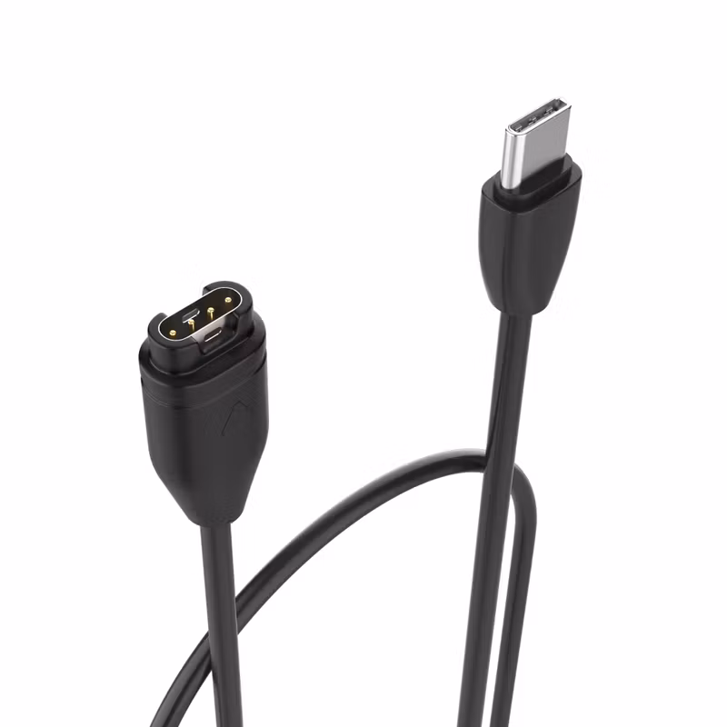 FIXED USB-C Laddningskabel för Garmin Smartwatch Svart