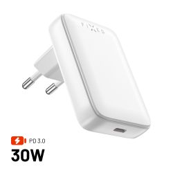 FIXED Slim GaN 90 Super Snabb 1x USB-C laddare 30W Vit