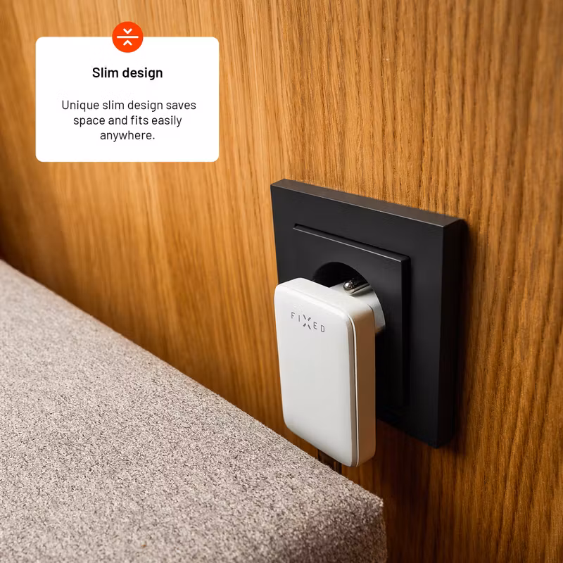 FIXED Slim GaN 90 Super Snabb 1x USB-C laddare 30W Vit
