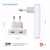 FIXED Slim GaN 90 Super Snabb 2x USB-C laddare 45W Vit