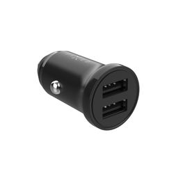 FIXED Mini Billaddare 2xUSB-A 15W 12/24V Svart