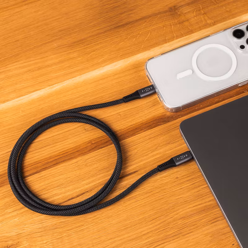 FIXED ARMOR USB 4.0 240W USB-C/C 20Gpbs kabel 2m Grå