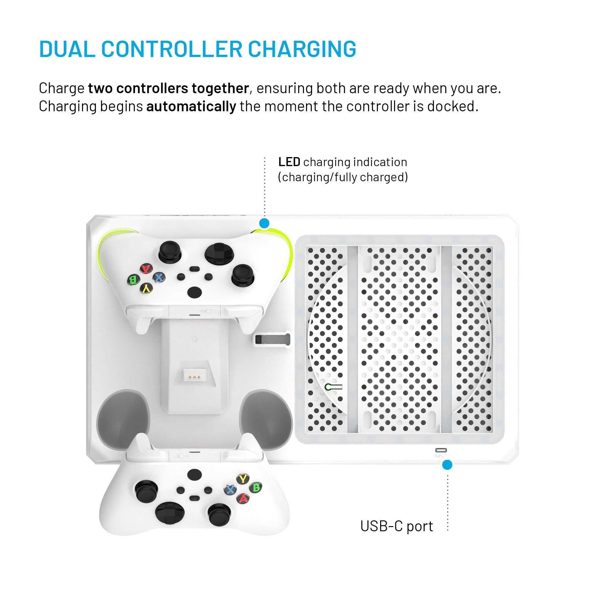 FIXED FIXED Docking Station för Xbox Series S/X Vit