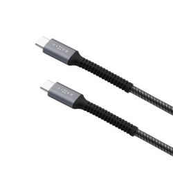 FIXED ARMOR 240W USB-C/C flätad kabel 1.2m Grå