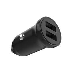 FIXED Mini Billaddare 2x USB-A 15W/USB-C kabel 1m