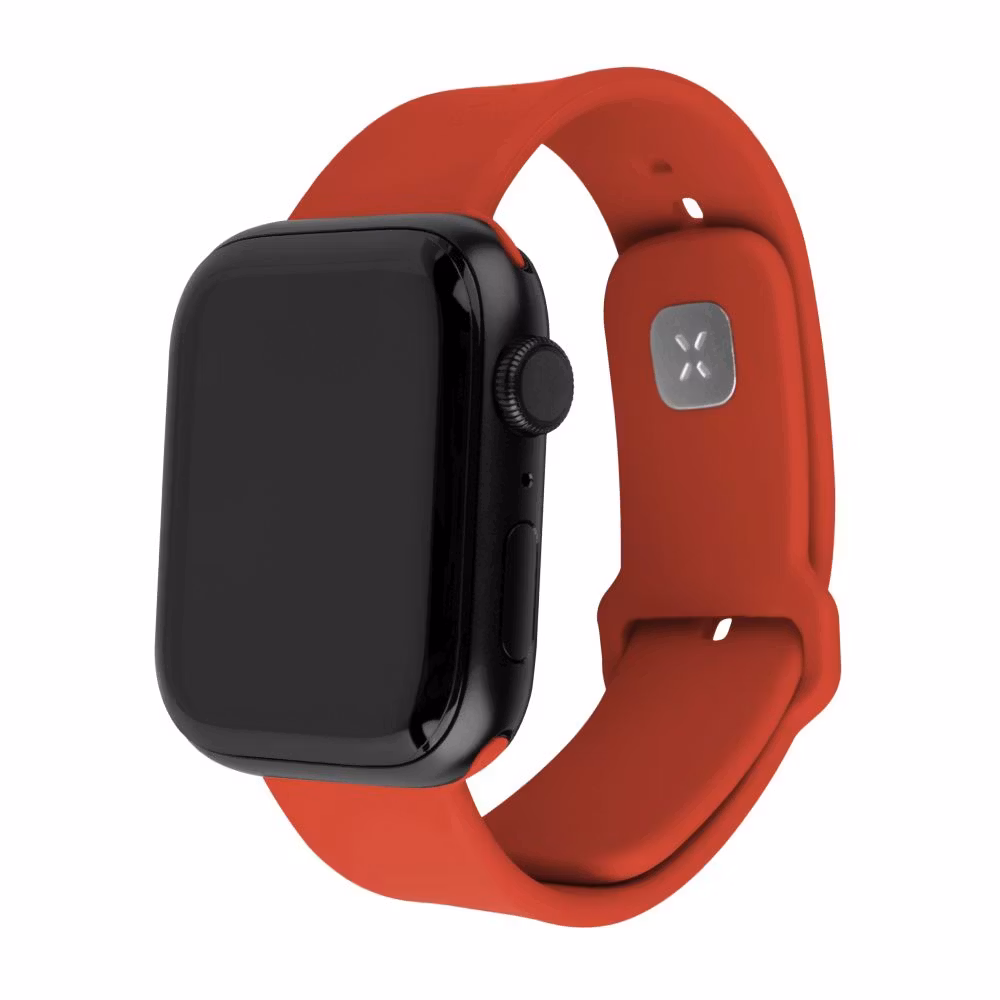 FIXED Silikonrem SET för Apple Watch 42/44/45mm Röd