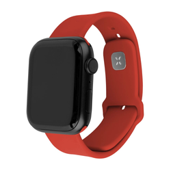FIXED Silikonrem SET för Apple Watch 42/44/45mm Röd