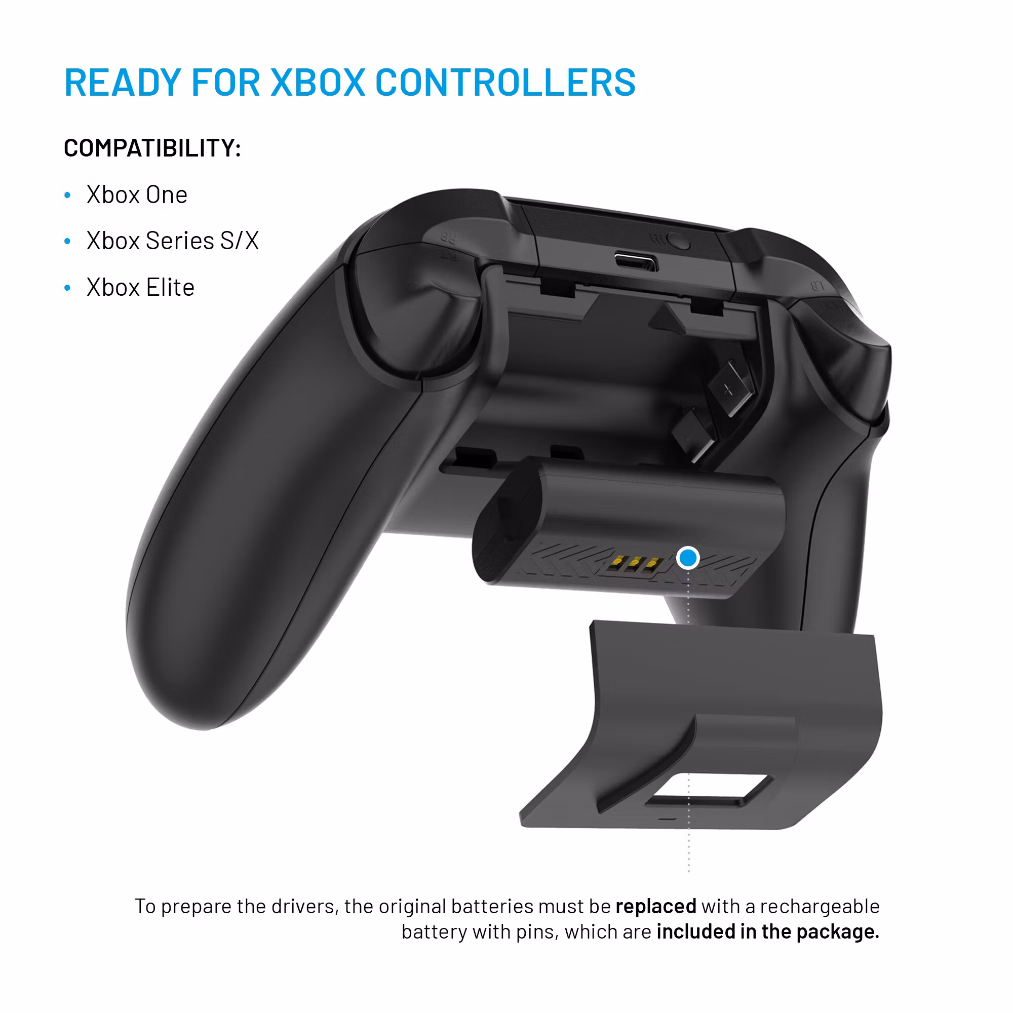 FIXED FIXED Dock för Xbox One, S/X, Elite kontroller Sv.