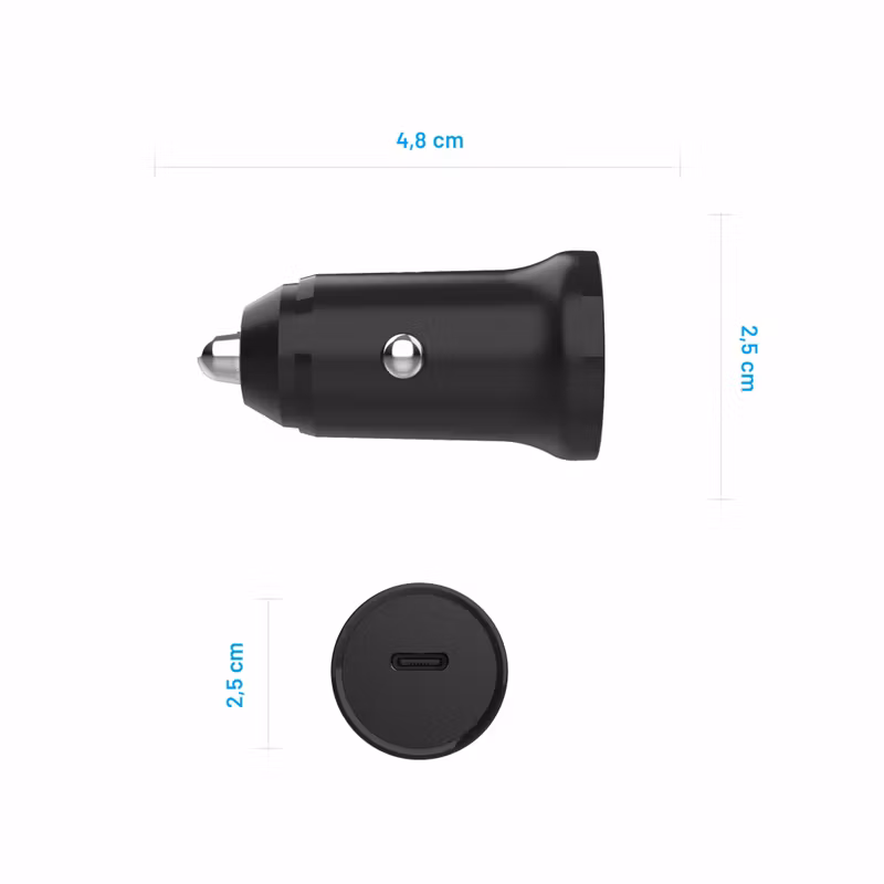 FIXED Snabb Billaddare USB-C 20W PD Svart