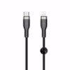 FIXED METAL USB-C/Lightning MFI flätad kabel 2m Svart