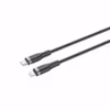 FIXED METAL USB-C/Lightning MFI flätad kabel 2m Svart